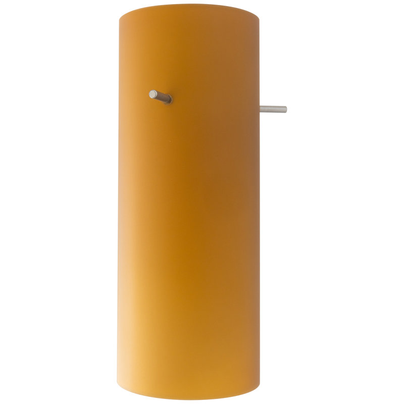 Abat-jour tambour suspendu en verre 10 "H (à visser), H 10 po x l 4 po x P 4 po, Ambre