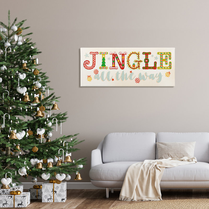 «Jingle All The Way Festive Holiday», impression numérique sur estampe numérique par Ziwei Li, H 20 po x l 48 po x P 1,5 po