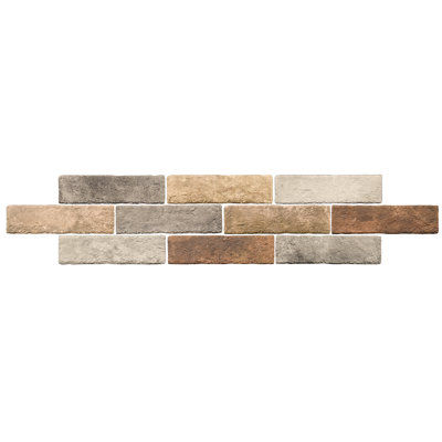 Jerica Mix Brick Porcelain Wall & Floor Tile 3" x 11" | Textured Brick Look Design