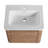 Wall-Mounted Bathroom Vanity with White Ceramic Sink
