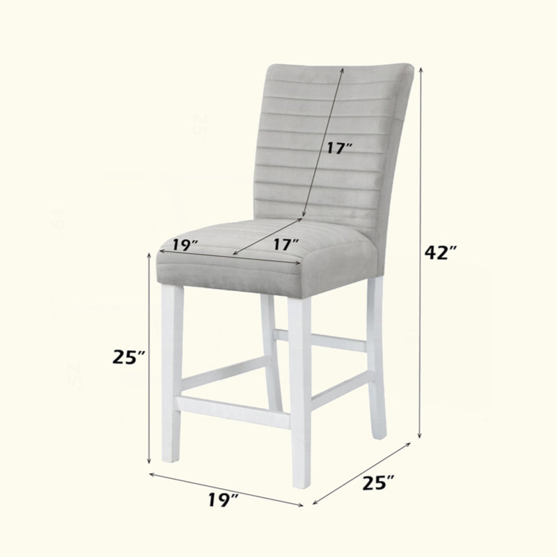 Ensemble de 2 chaises rembourrées en velours
