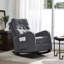 Fauteuil inclinable à dossier haut en métal gris antique - pour une expérience d'assise confortable, rembourrage de 26,12 po Siège large