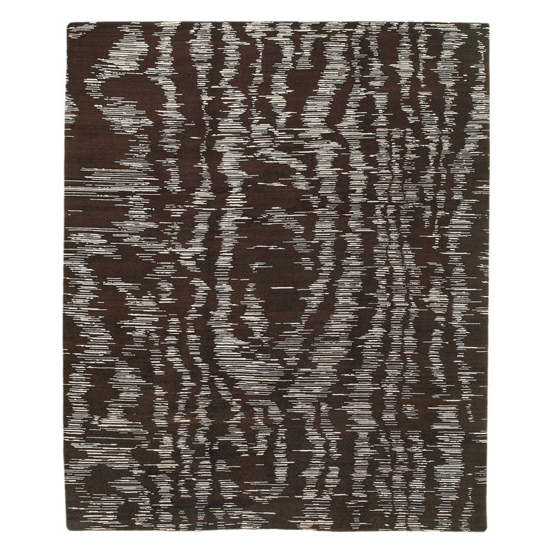 Moire Abstract Area Rug, Rectangle 3' x 5'