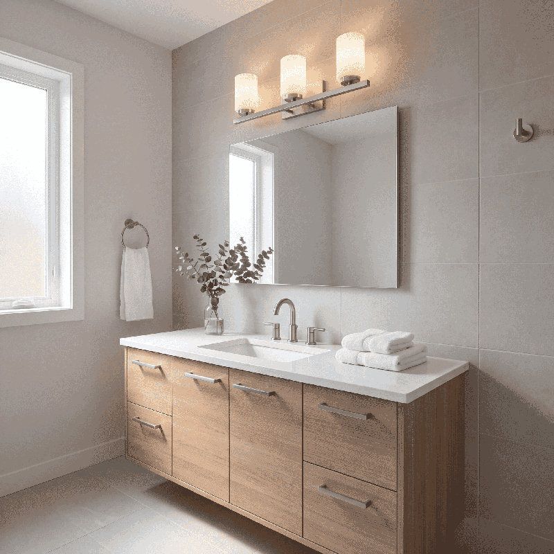 Beichner 3-Light Dimmable Etched Glass Vanity Light