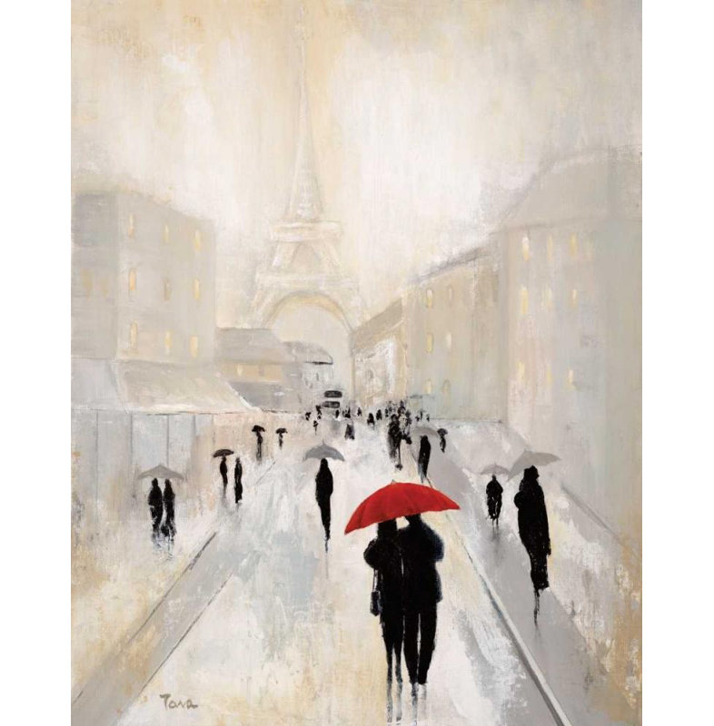 Art sur toile tendue Red Barrel Studio® Tava Studios, titré: Misty in Paris