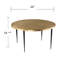 Table basse ronde avec plateau en relief