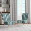 Chaise d'appoint rembourrée à rayures bleues et bleues Harmony