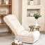Chaise réglable à 4 compartiments, conception pliante, peu encombrante, inclinable blanche pour le salon, la chambre à coucher, le dortoir,