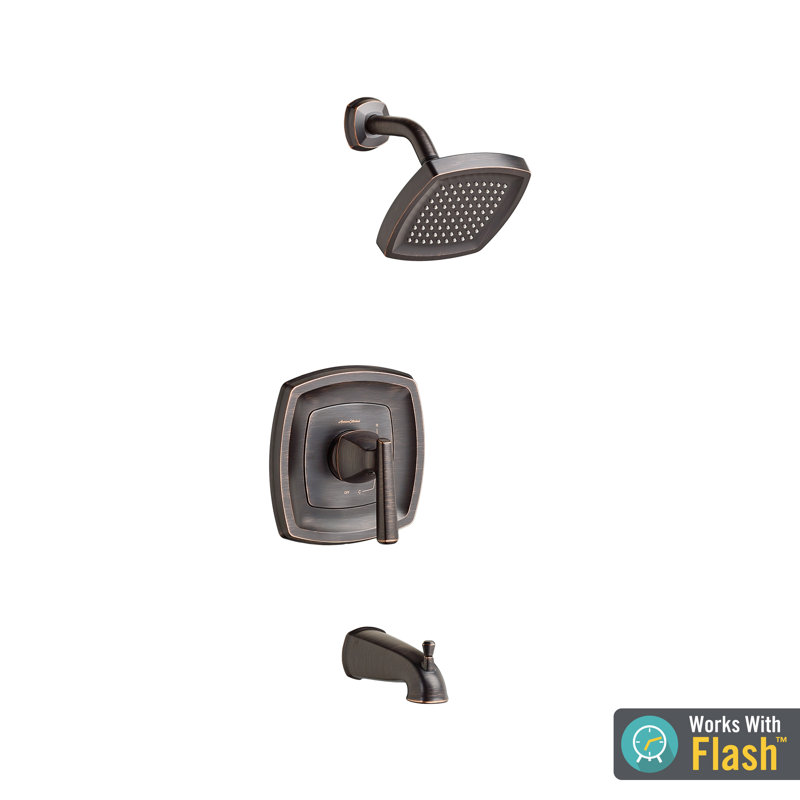 American Standard Edgemere Bathtub Faucet and Shower Trim Kit 1.8 GPM, Legacy Bronze