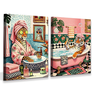 Bathroom Leopard Wall Art 30x40cm