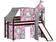 Johannes Solid Wood Twin Low Loft Bed with Ladder Slide Tent and Tower