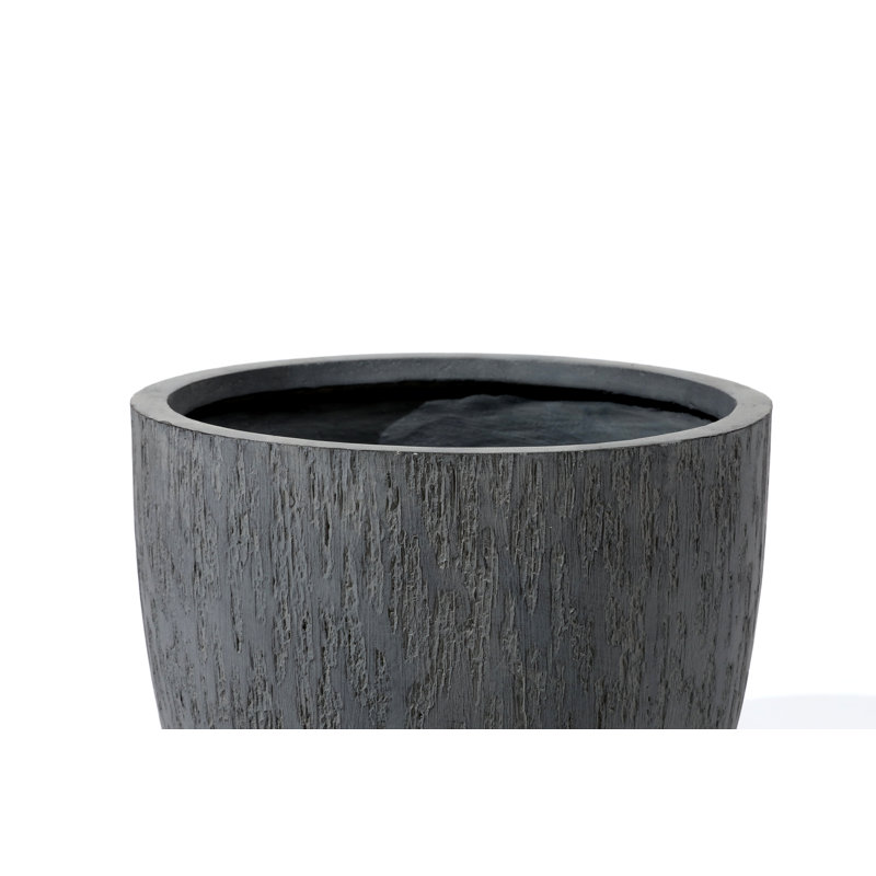 Pot à fleur en oxyde de magnésium Florissant, gris, H 12 po x l 11,75 po x P 11,75 po