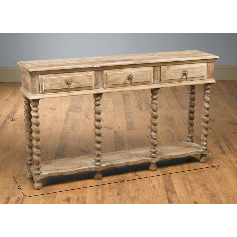 Deshondra 54" Console Table, Pecan