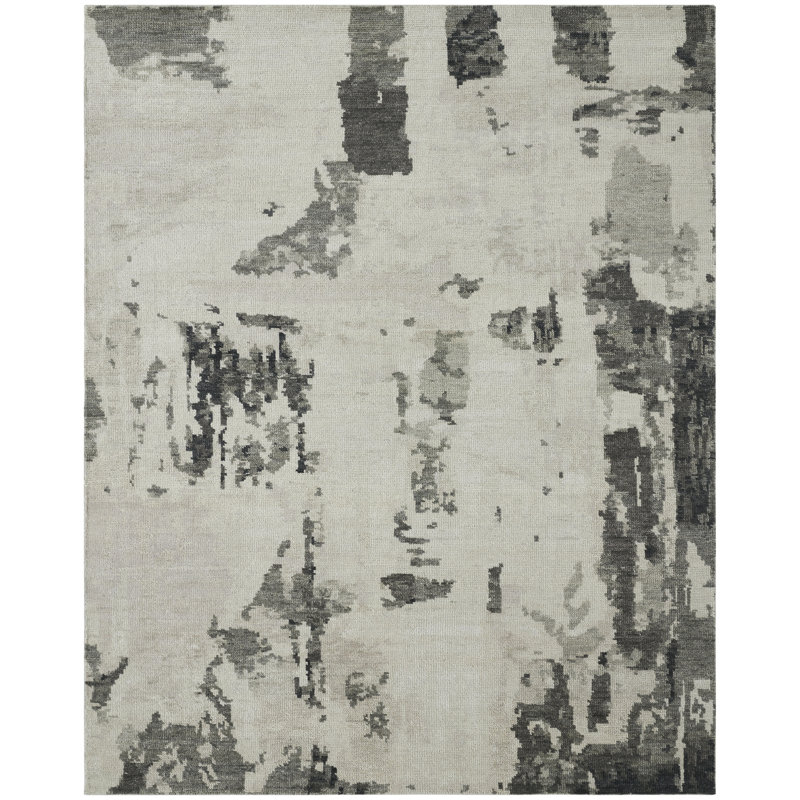 Toros Obsidian Veil Hand-Knotted Wool Area Rug, Rectangle 2' x 3'
