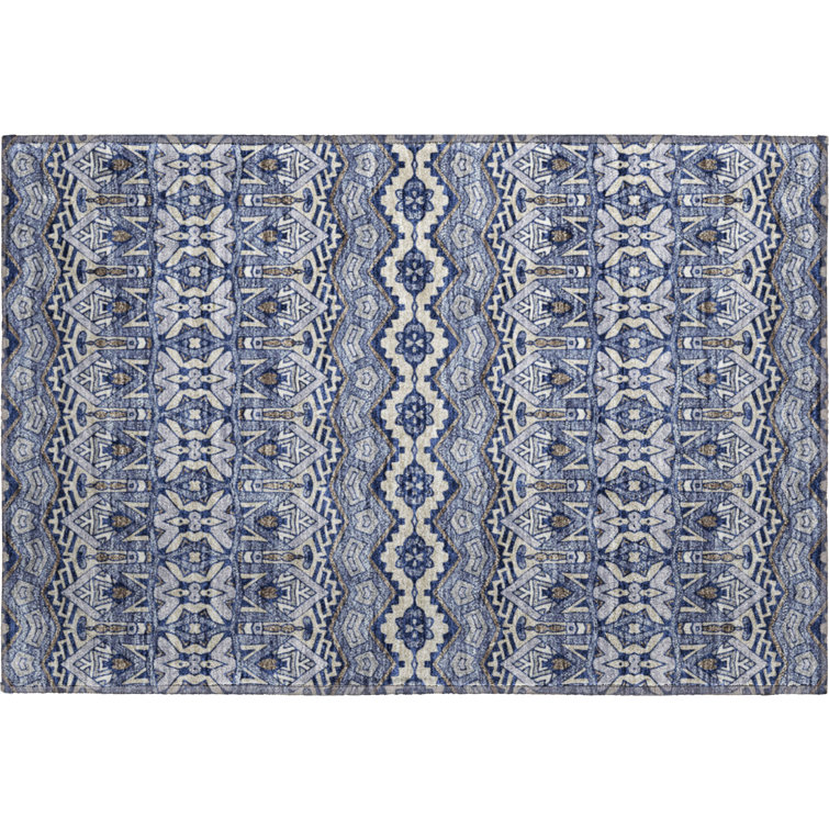 Premium Machine Washable Prisco Denim Rug