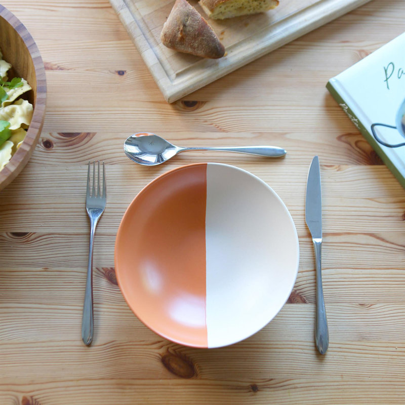 21ml Stoneware Pasta Bowl, Orange