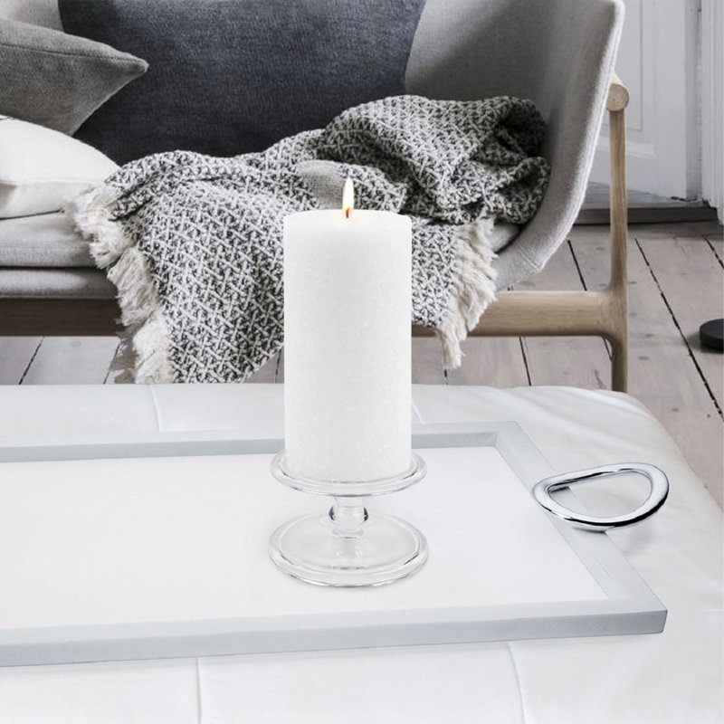 Bougie colonne non parfumée Timberline, H 6 po x l 3 po x P 3 po, Blanc