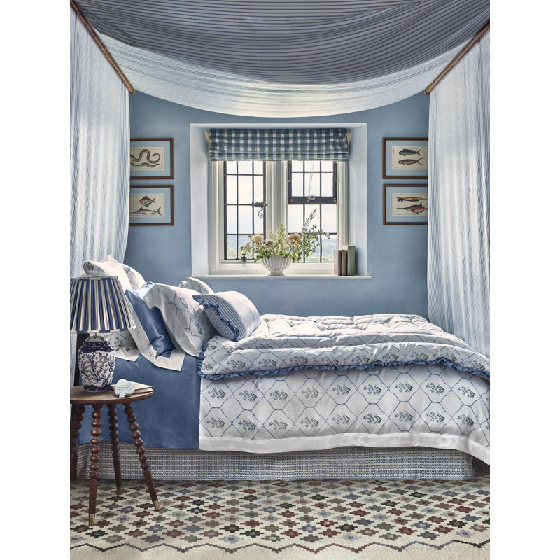 Silk Pillowcase King 20"x40" Forget Me Not, Forget Me Not Silk Pillowcase Cover King