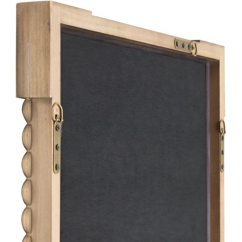 Galey Alix x Livabliss Lizzie Mirror, 37" H x 24" W, Brown Wood