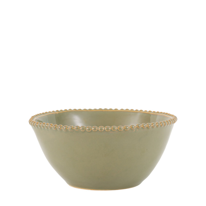 Organic Beaded Bowl Olive (4pk) 160x70mm