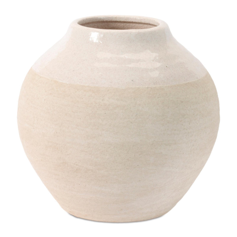 Vase en grès bicolore H 9,25 po