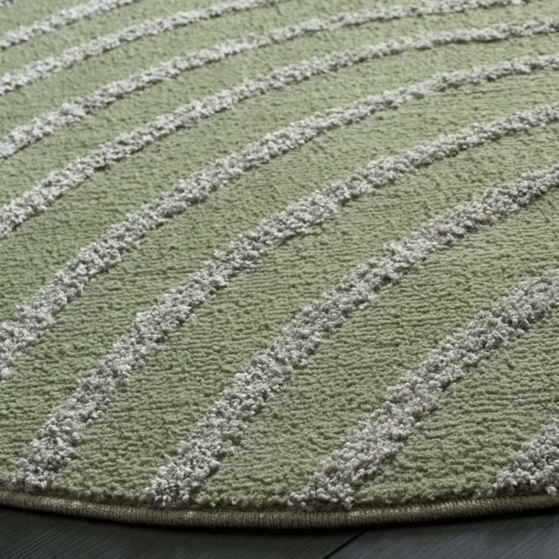 Wave Performance Abstract Indoor Rug, Round 6'7"