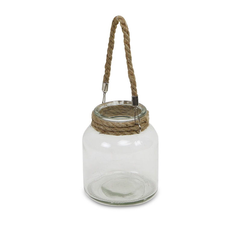 Glass Jar, 6.25" H x 5.5" W x 5.5" D