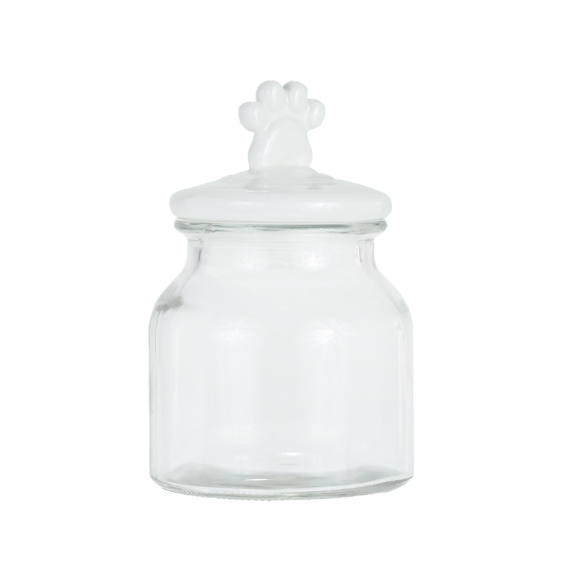 Pot à gâteries pour animaux en verre 1,62 qt.