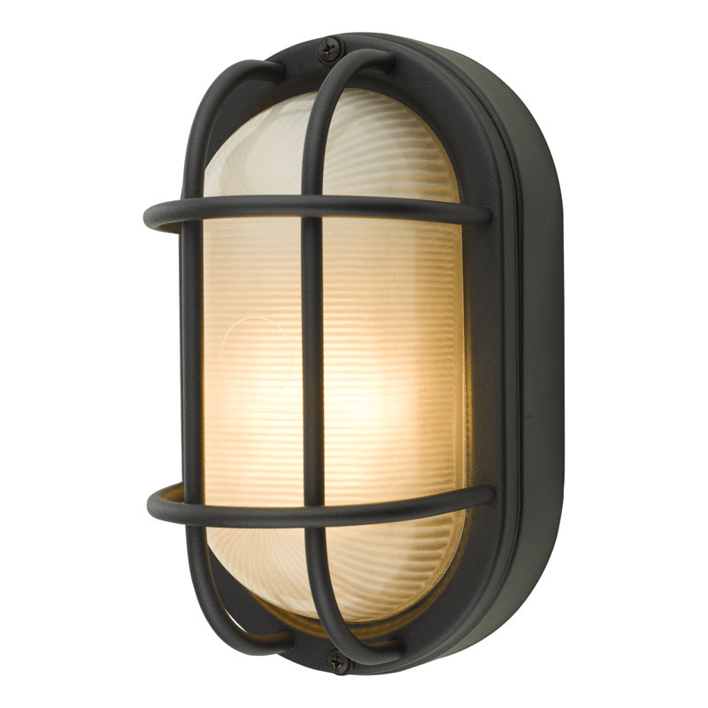 1 - Bulb Outdoor Bulkhead Light, Black