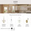 Grand lustre à six lumières avec abat-jour en verre transparent Jheni-127380314