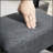 Compact Charcoal Gray Ottoman Foot Rest With Linen Fabric And Plastic Legs For Versatile Use In Small Spaces-1820690618