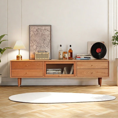 Meuble télé en bois de cerisier de style nordique