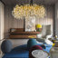 Lustre en forme de feuille d'arbre Art