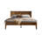 Averin Queen Size Platform Bed Frame - AVB-44-Q Solid Wood Headboard & Footboard, 12 Strong Slats Structure, Center Metal Legs, Noise-Free, Easy Set Up, No Box Spring Needed, Warm Walnut-308205092-308205093