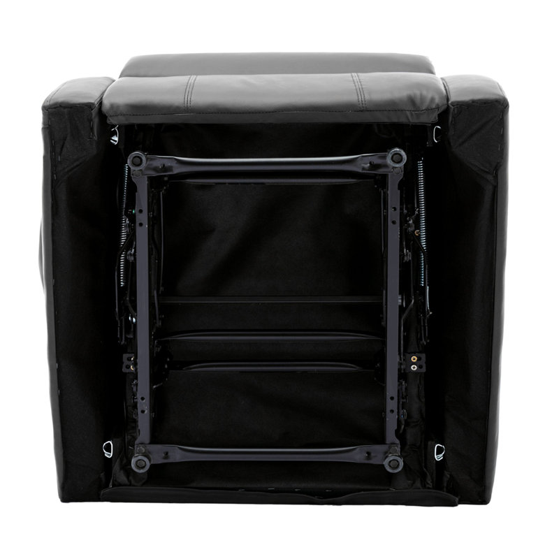 80cm Wide Faux Leather Standard Recline, Black