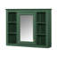 Armoire de rangement murale avec miroir et tablettes ouvertes-885887962