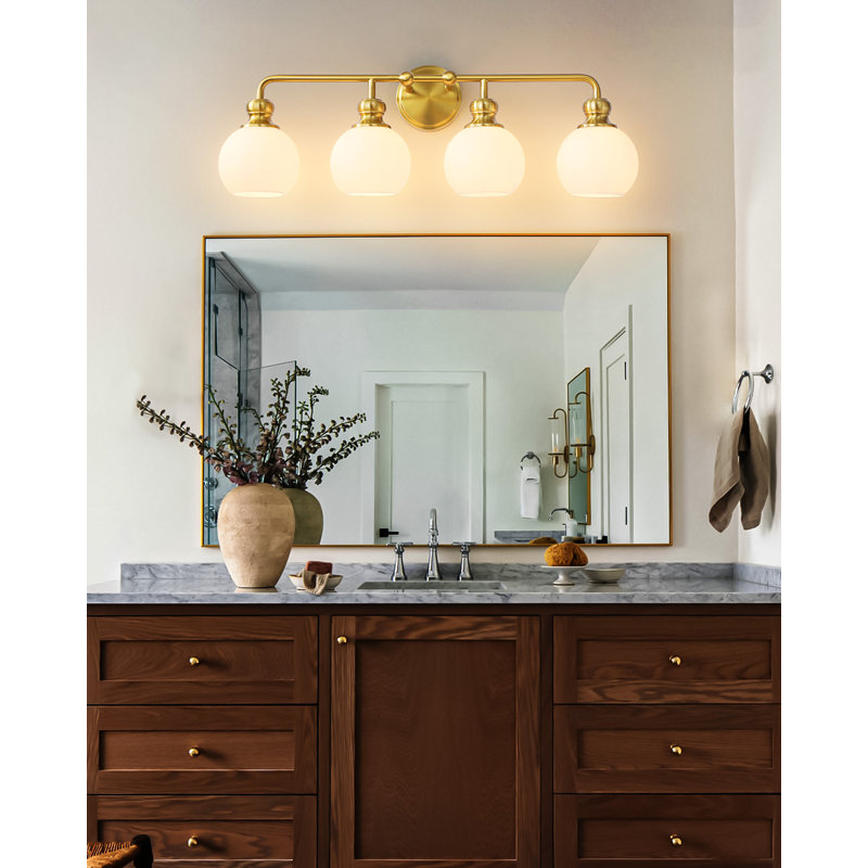 Luminaire moderne à 4 lumières pour meuble-lavabo moderne: idéal pour les salles de bain, les couloirs et les chambres à coucher
