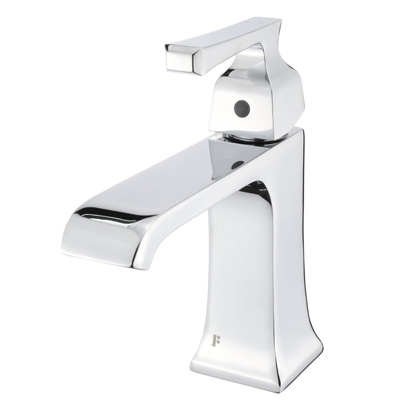Arched Square Single Hole Bathroom Faucet, Chrome