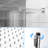 Square Dual Shower - , With -Balanced Valve And Handheld For Comfortable Function Rainfall Showers Versatile Bath Options