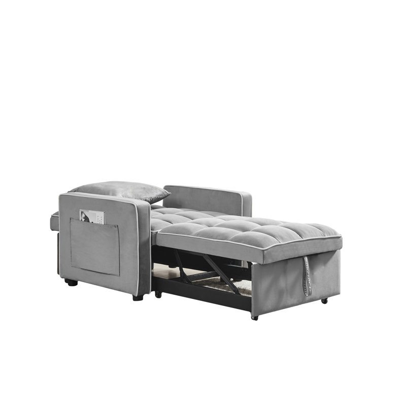 Canapé convertible innovant en velours de style moderne