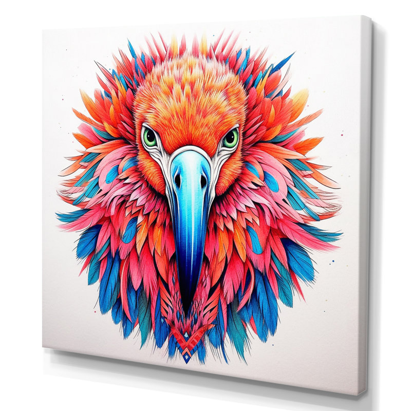 «Tropical Flamingo Grace II», reproduction d'art sur toile, H 16 po x l 16 po x P 1 po, Toile tendue
