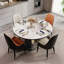Table de salle à manger extensible moderne pour 4 personnes-1690947968