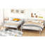 Lit superposé double au-dessus de grand lit Sliver. Fabrication moderne en fer avec. Répond aux exigences. Article de chambre peu encombrant. Assemblage facile. Pour lit de jeunes - Structure solide pour plus de confort