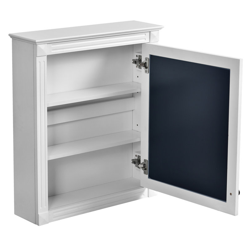 Wall Mounted Bathroom Cabinet with Mirror, White