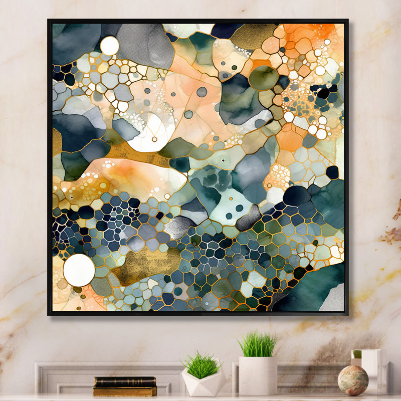 Œuvres vibrantes aux couleurs de la Scandinavie, impression d'art mural scandinave, Cadre flottant noir