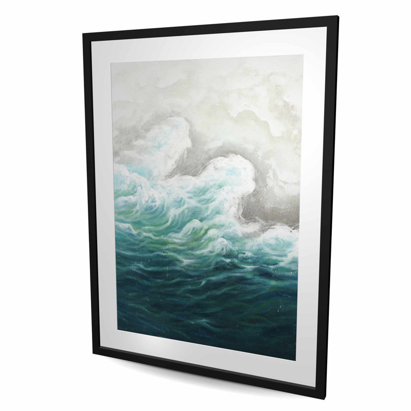 Bord de mer - reproduction matte encadrée marine pour décoration intérieure