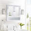 Dampier 560mm W 580mm H Surface Framed Medicine Cabinet Mirror 3 Adjustable