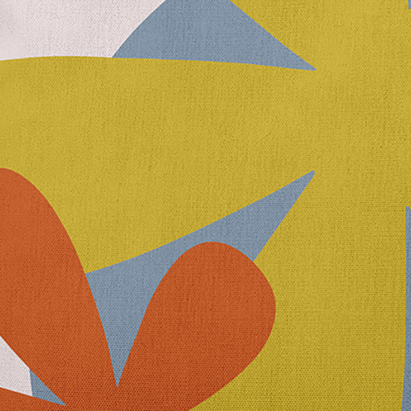 Abstract Reversible Throw Pillow, Yellow