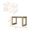 Bureau rectangulaire en bois manufacturé H 28,7 po x l 47,2 po Eulla-146683478