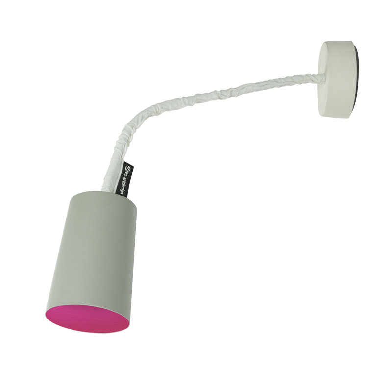 Armed Sconce, Grey/Magenta
